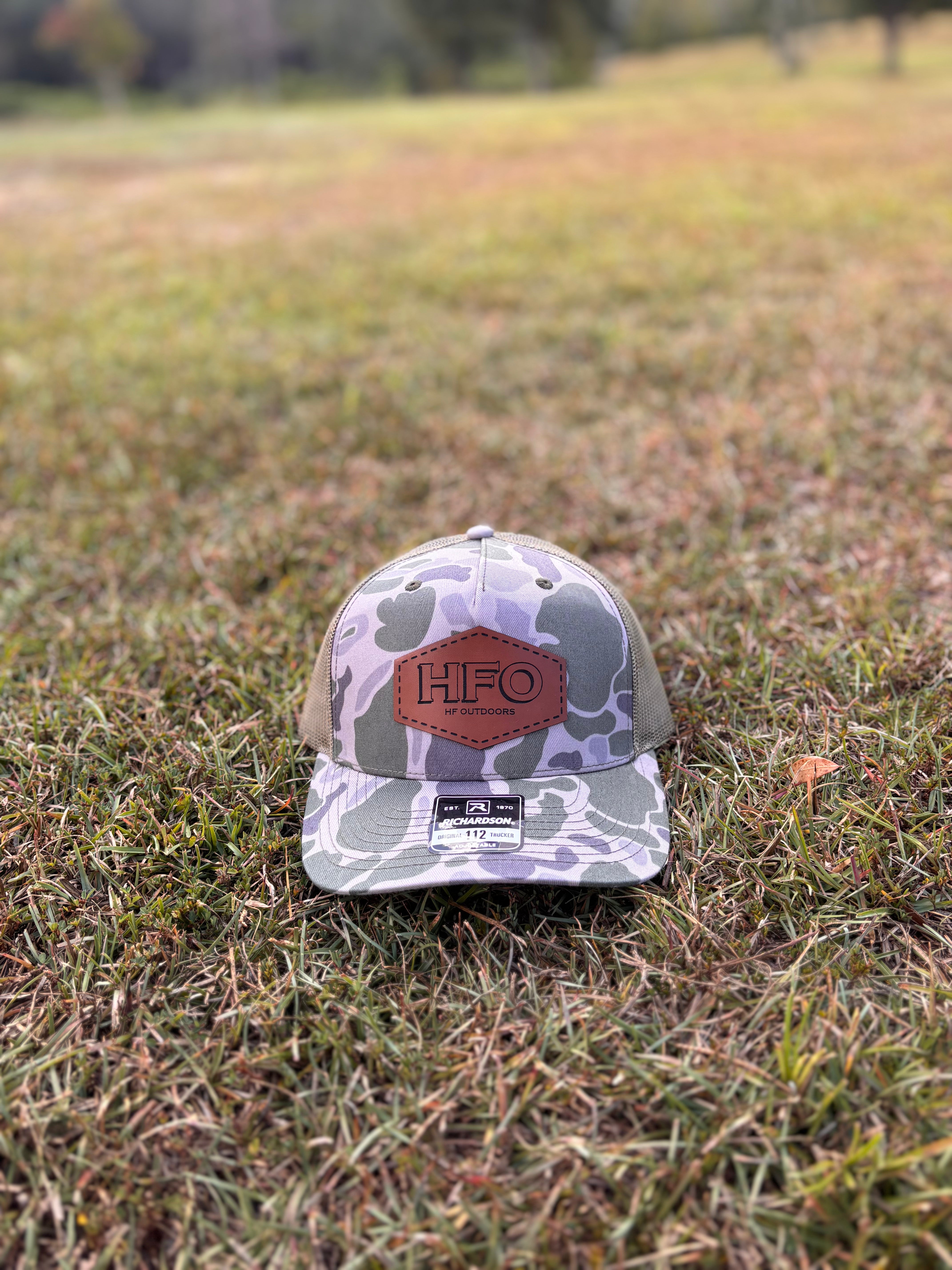 Green Old School Camo Hat