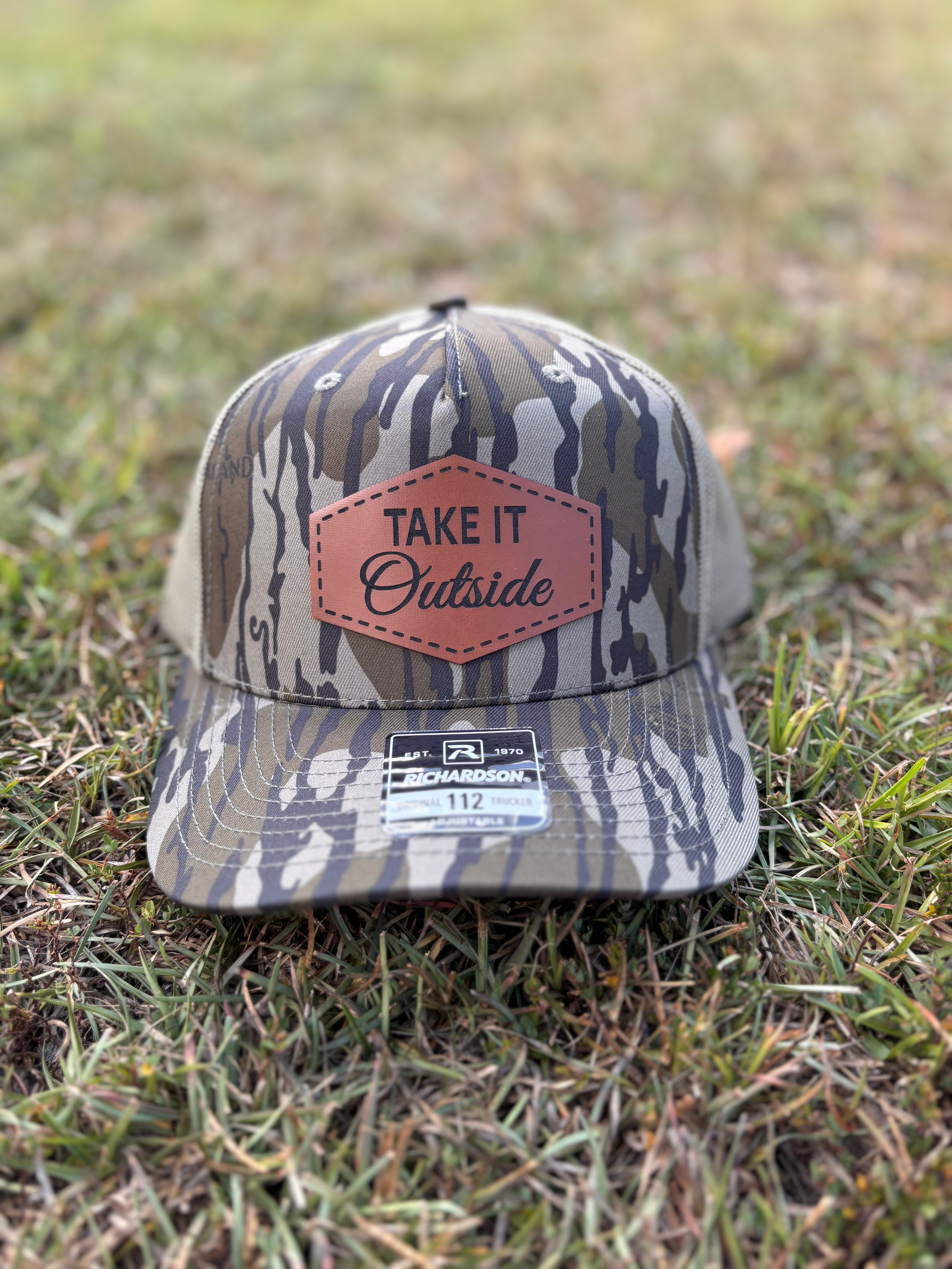 Bottomland camo hat with patch