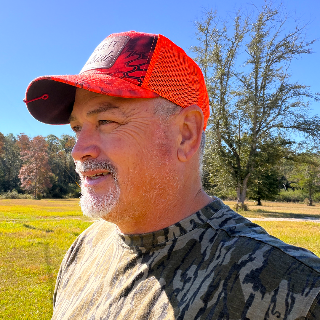 Take It Outside – Kryptek Blaze Orange Camo Trucker Hat